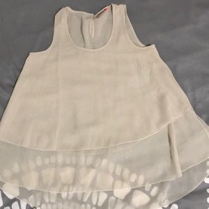 Beige sleeveless top